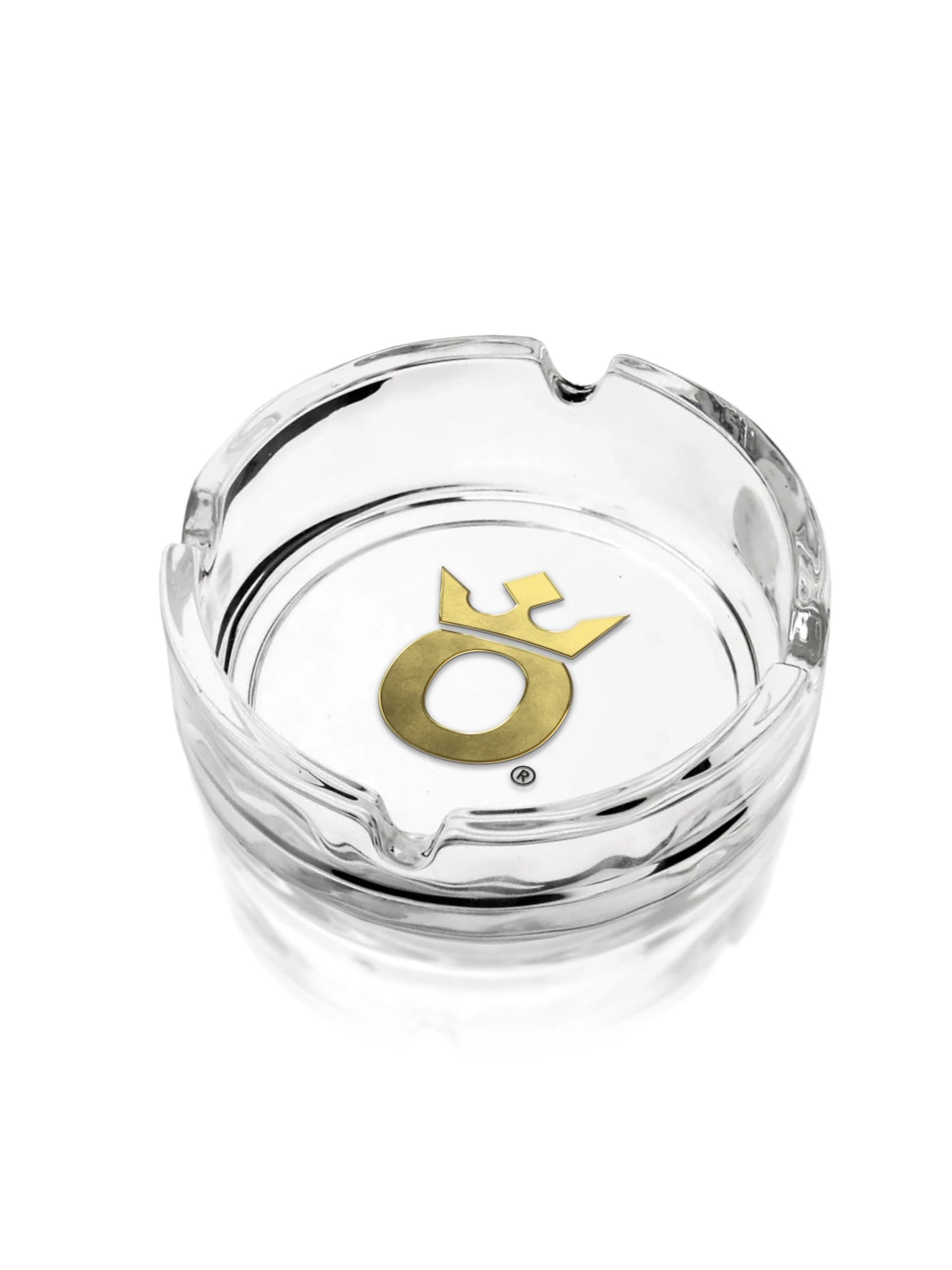 Cendrier en verre rond picto Oxyg'n King