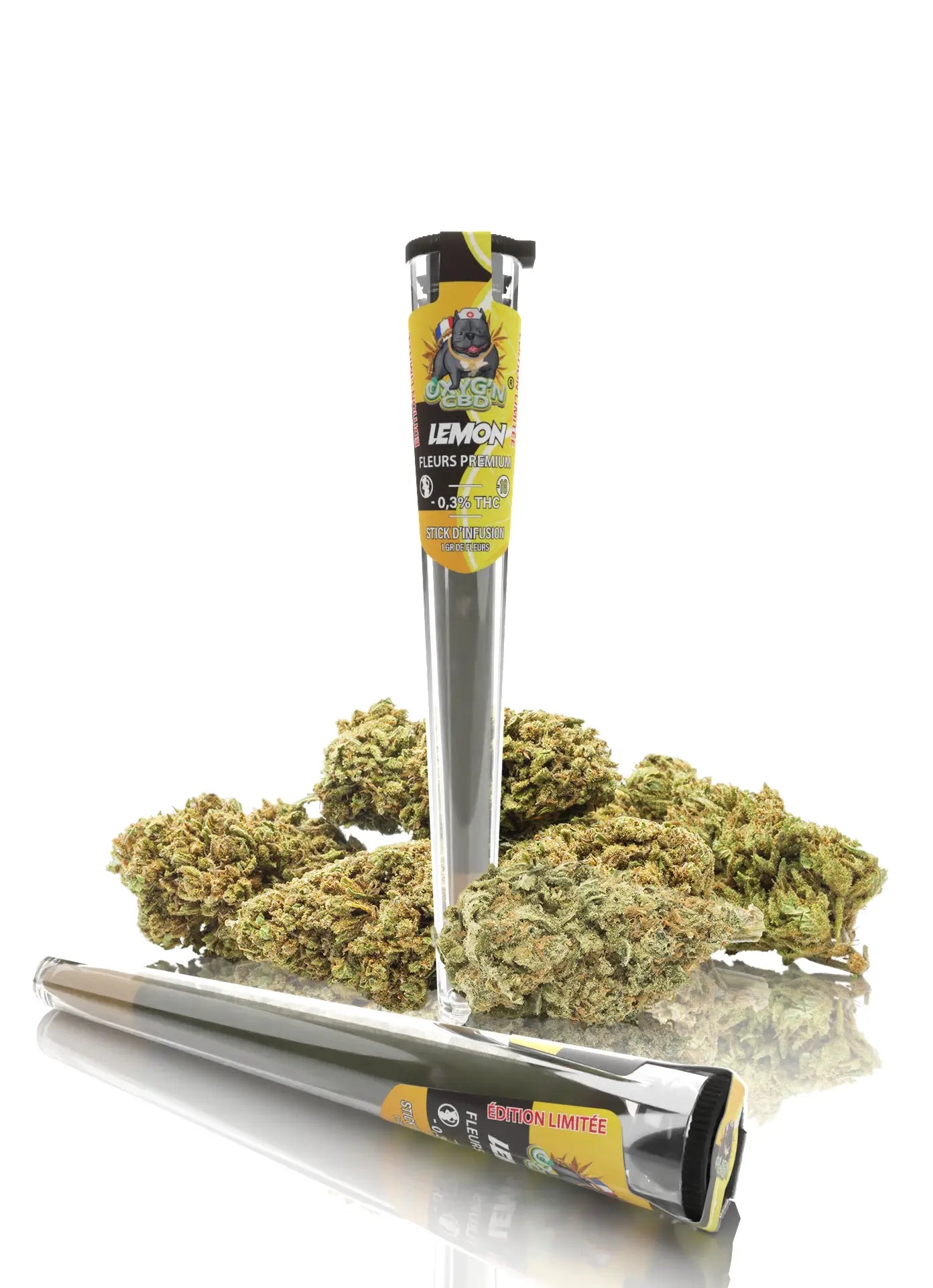 Pré-Roll de CBD Lemon Fleurs de CBD - Oxyg'n Grossiste CBD pour Pro