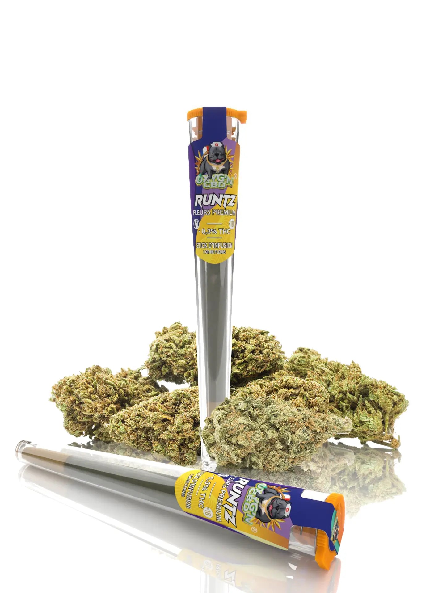 Pré-Roll de CBD Runtz Fleurs de CBD - Oxyg'n Grossiste CBD pour Pro
