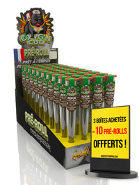 Présentoir pré-roll royal OXYG'N CBD fleurs + résine