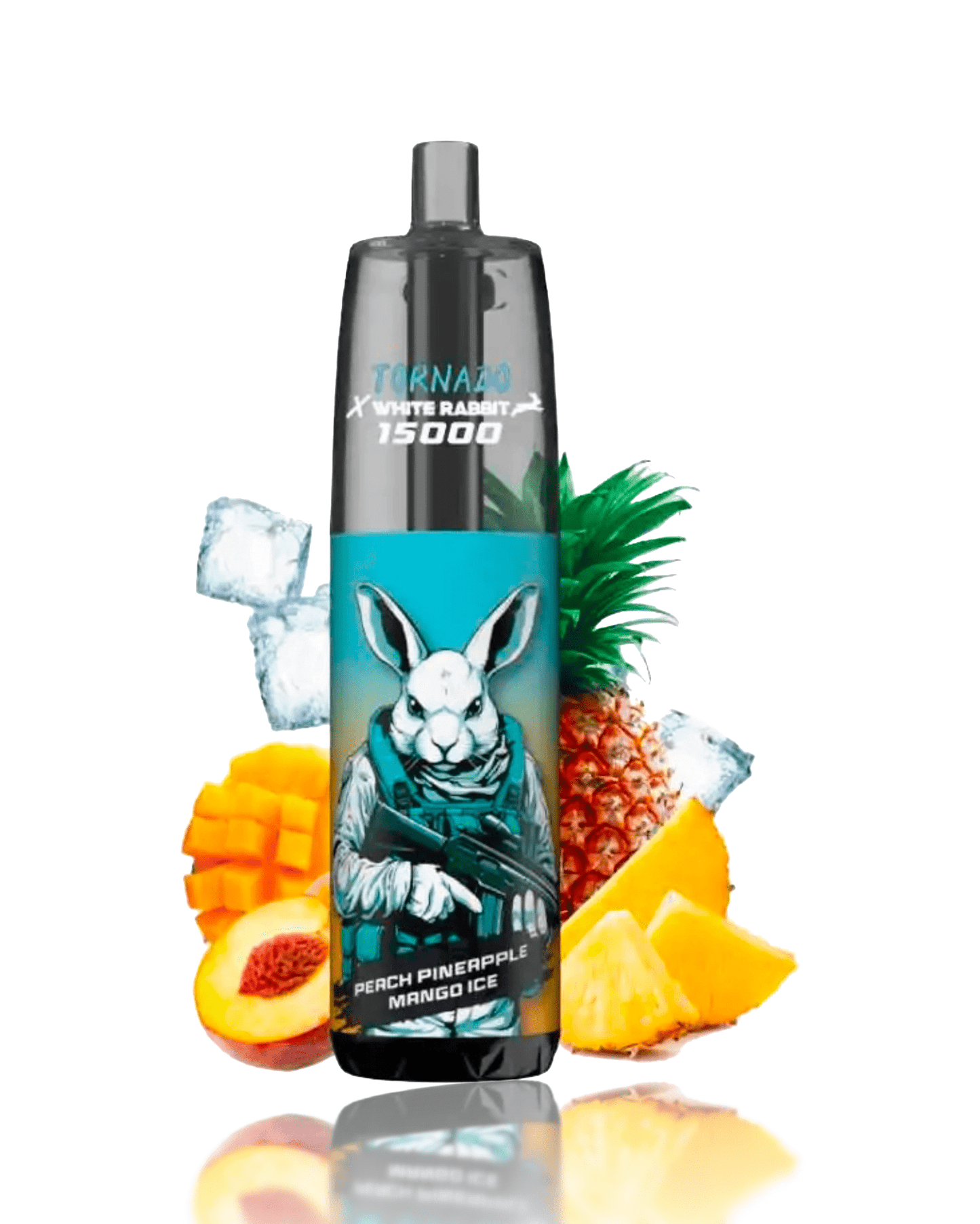 puff white rabbit x tornado 15000 peach pineapple mango ice pro oxyg'n cbd