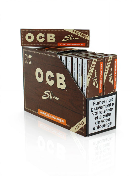 Feuilles Slim Non Blanchi + Carton - OCB x32