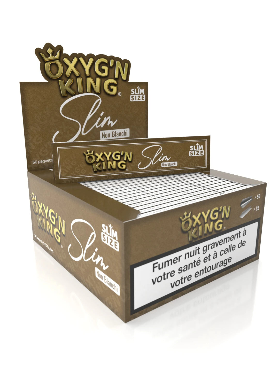 Feuilles slim non blanchi Oxyg’n King x50