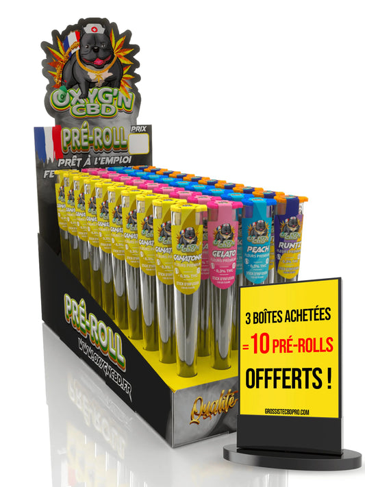 Présentoir pré-roll fleurs mixte A OXYG'N CBD