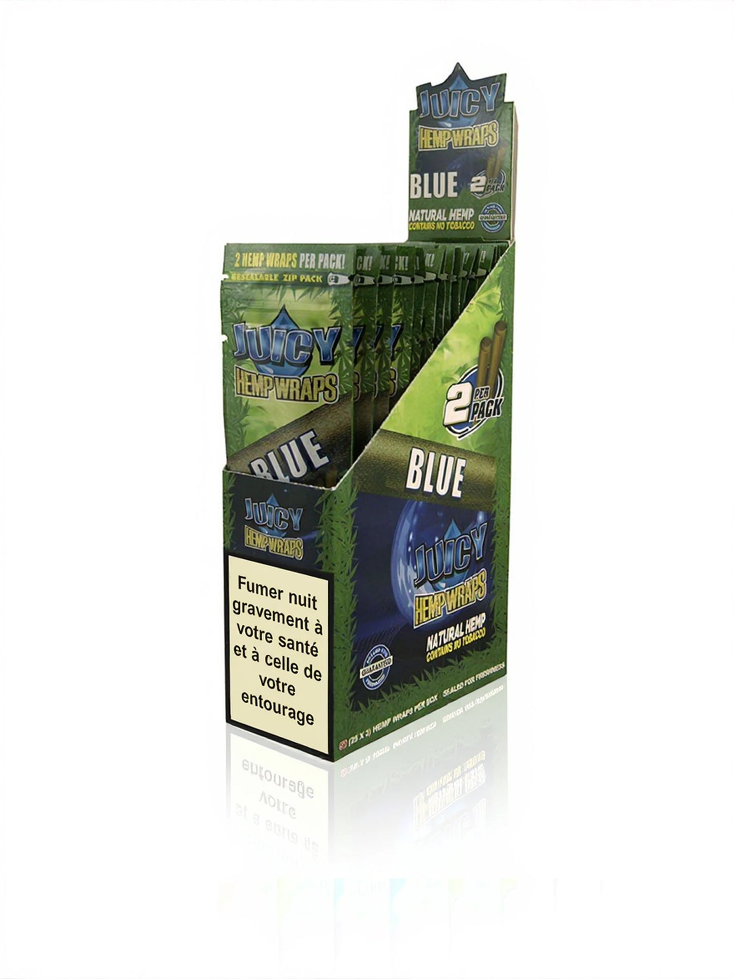 Blunt Juicy Hemp Wrap Blue (2 blunts) x25