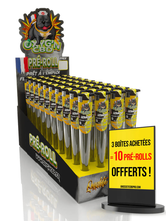 Présentoir pré-roll Lemon Édition Limitée - OXYG'N CBD