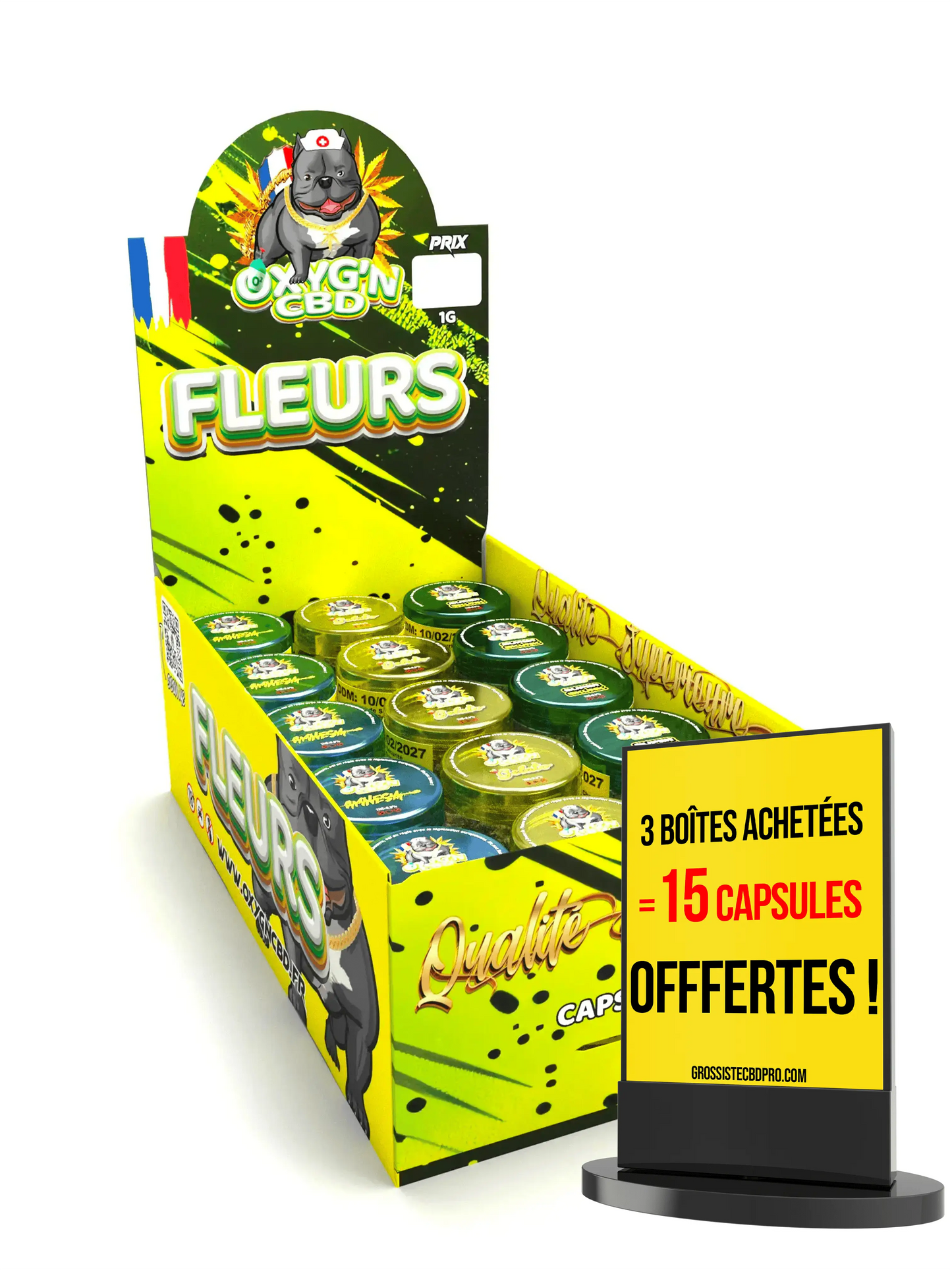 Présentoir & 30 capsules 1G