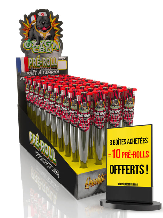 Présentoir pré-roll fleurs One Shot  OXYG'N CBD