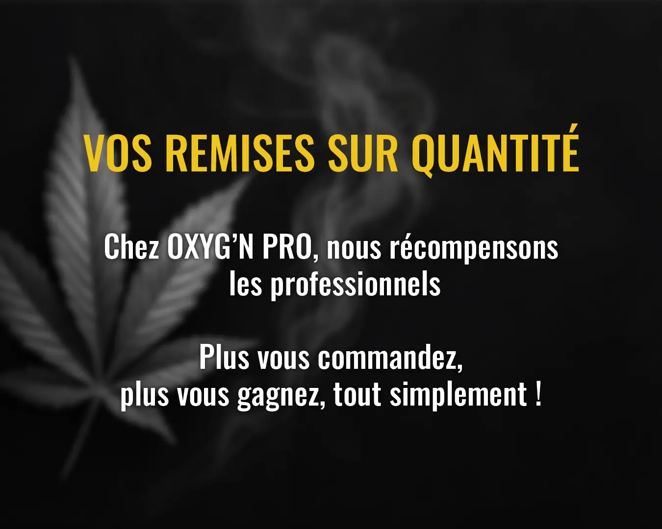Prix dégressif pour pro cbd